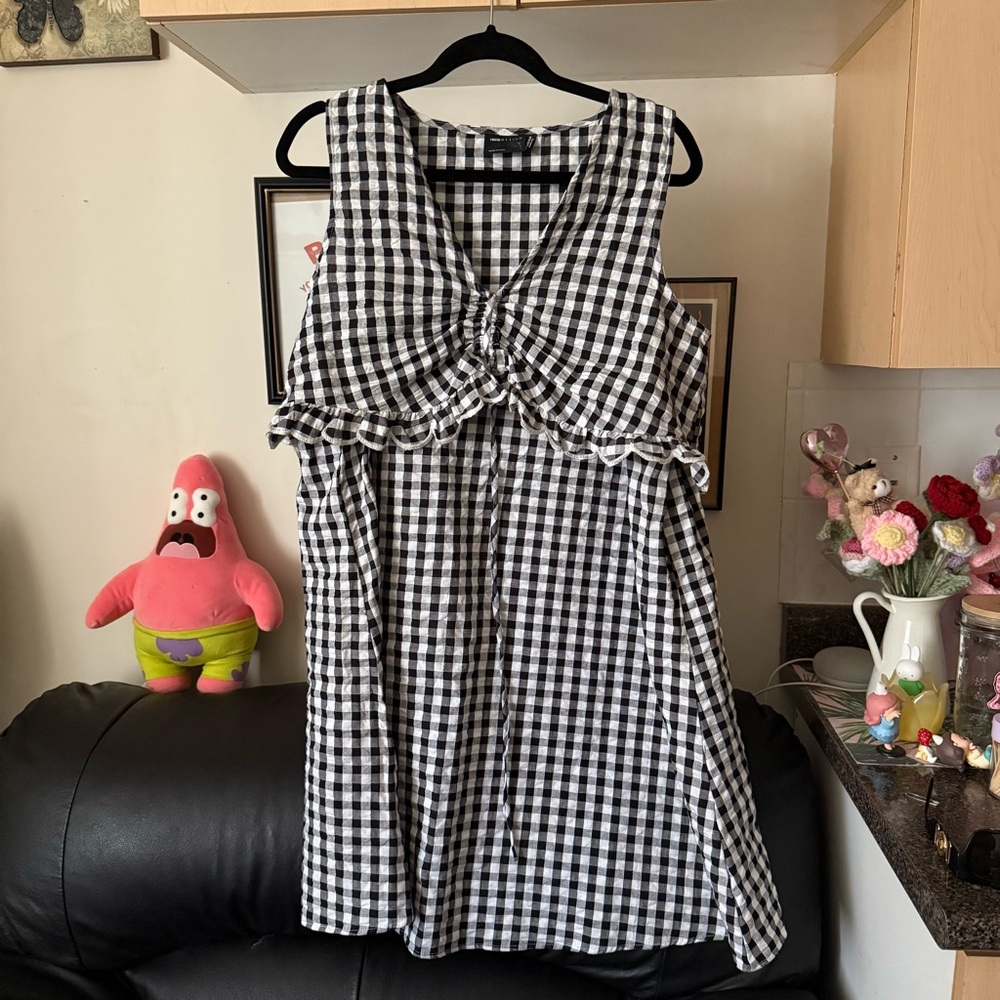 ASOS MATERNITY Black and White Gingham Dress